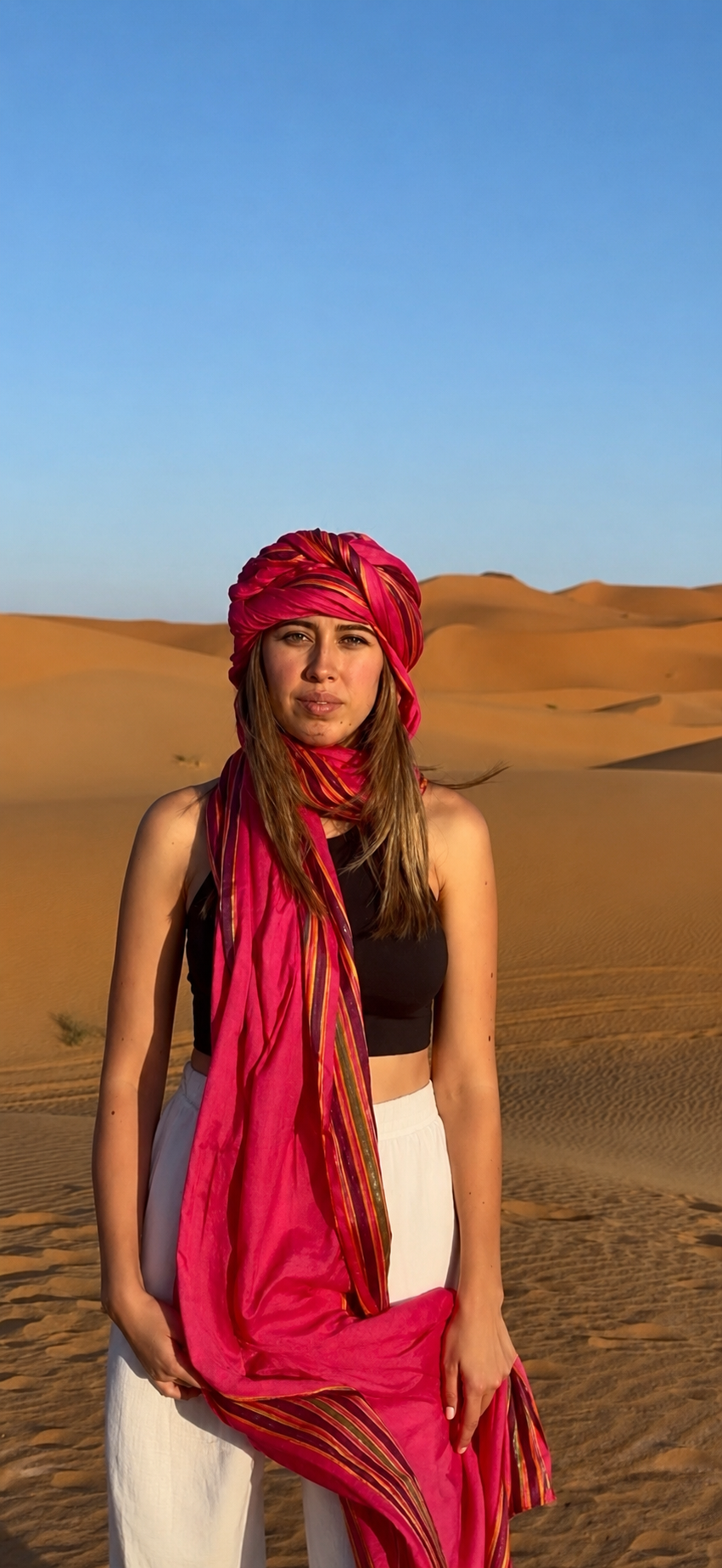 Ale en las dunas del desierto de Marruecos
